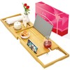 Premium Bathtub Tray Caddy, Expandable Bath Tray for Bathub, Luxury