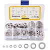 Goysen Stainless Steel Flat Washers, 360PCS Assorted Flat Metal Washers