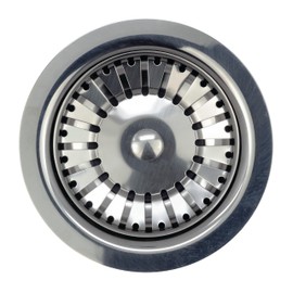 Wirquin 30723117 Drain Fitting for Sinks ø90 mm Diameter 1 Basin Plastic and Metal with Overflow Outer Chrome-Plated White