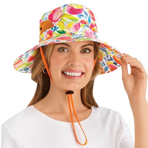 Collections Etc Seed & Sprout Wide Brim Gardening Hat with