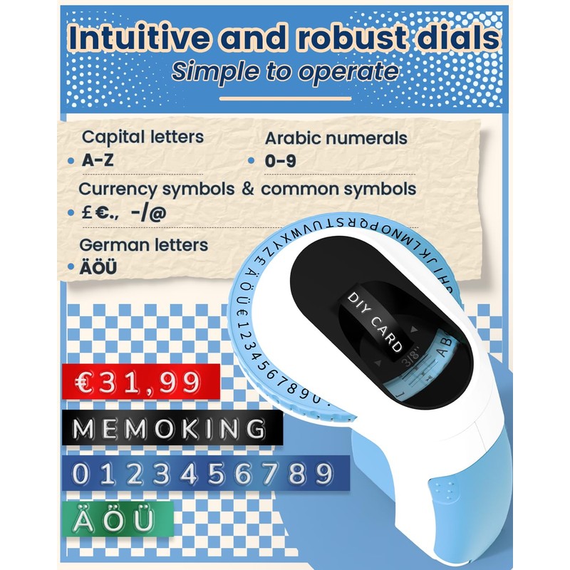Memoking E975 Labelling Device Embossing Device - 3D Labelling Device