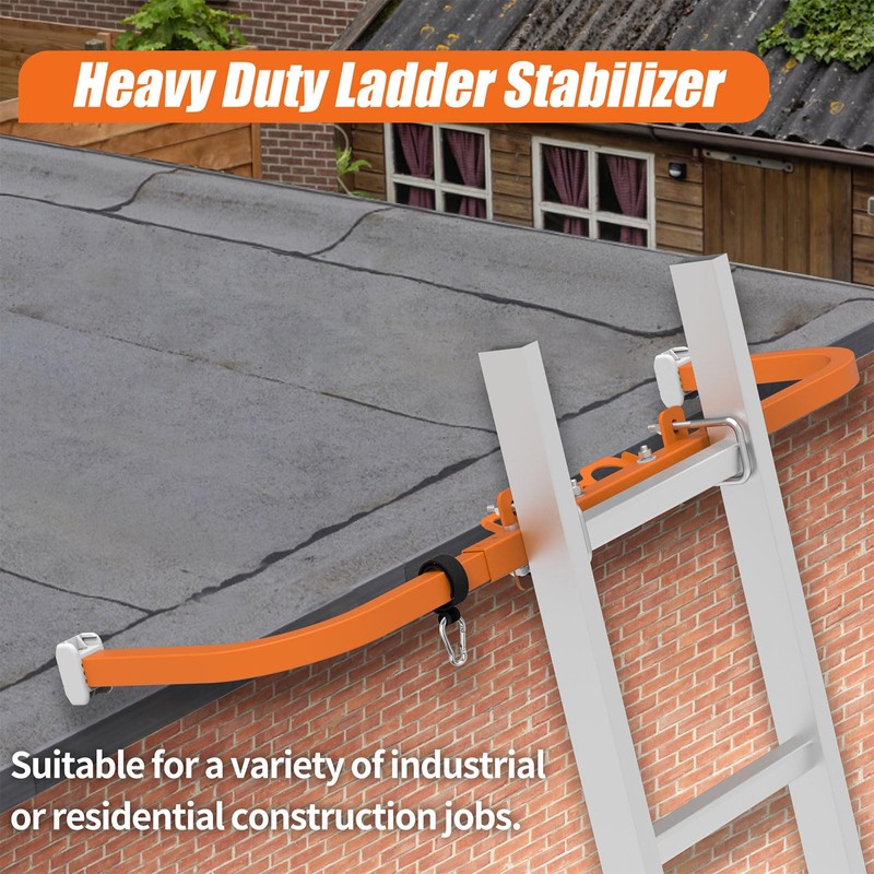 Aluminum Ladder Stabilizer for Roof Gutter Cleaning with Tool Tray,