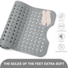 TEESHLY Non-Slip Extra Large Bath Mat with Drain Holes
