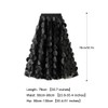 Jewefish Summer Punk Style 3D Polka Dot Elastic Waist Tulle