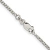 Diamond2Deal Sterling Silver Rhodium-plated 2mm Curb Chain Necklace 26"