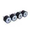 Qiilu 4x M8 M6 Rubber Mounts Shock Absorber Anti Vibration