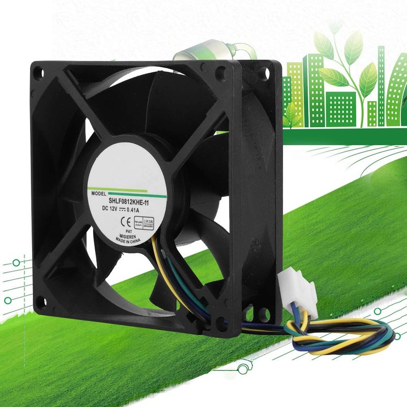 80mm PWM Case Fan, DC12V 0.41A 4 Pin 4000RPM Temperature
