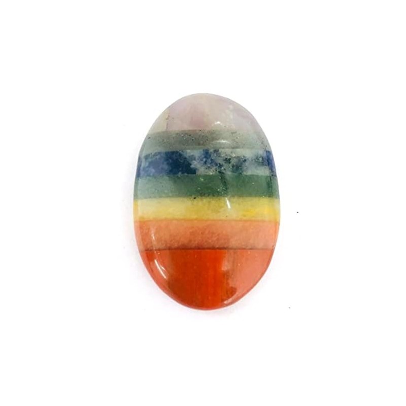 crystalmiracle Multi Chakra Thumb Stone Crystal Healing Wellness Worry Stone