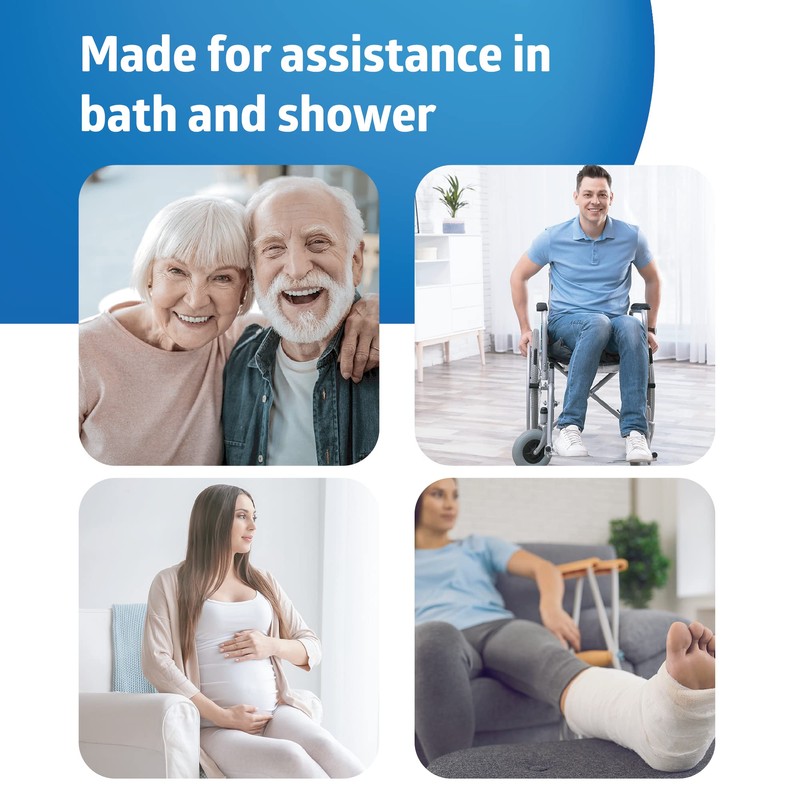 Medline Shower Chair with Backrest and Padded Armrests - 350