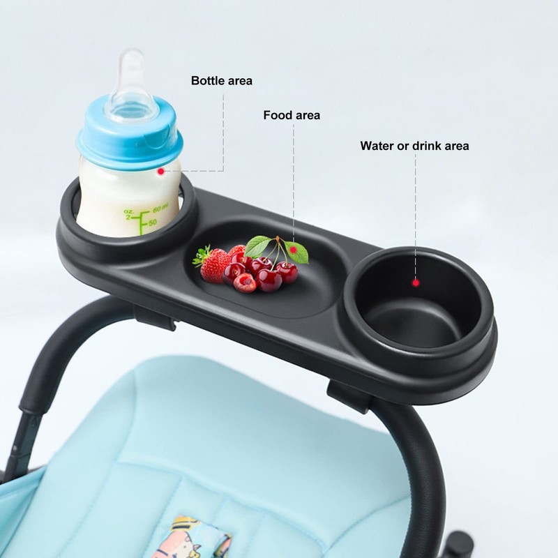 Pram Snack Tray - Universal - Wide Stroller Tray Keeps