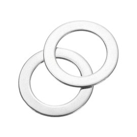 uxcell 80Pcs 304 Stainless Steel Flat Washers, M10x16x0.5mm Ultra Thin Flat Spacers, Flat Ring Fasteners for Bolts Screws, Electronic Repair, Automotive, Mechanical Industry