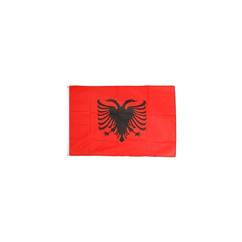 Flaggenfritze® Albania Flag Ready to Hoist with Eyelets + Free
