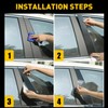 6pcs Window Pillar Post Trim Anti Scratch Glossy Black B