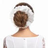 White Large Lace Scrunchies, Oversized Scrunchie Satin Hair Scrunchies Lace