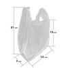 Homerite Grocery Shopping Plastic T-shirt Bags Plain 12" x 7"