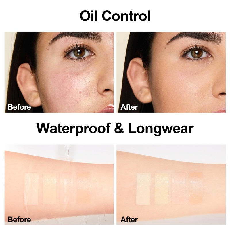 FV Waterproof Liquid Foundation with Matte Finish, Lightweight, Oil-Free, Natural