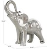 Deco 79 Ceramic Elephant Decorative Sculpture Standing Home Decor Statue,