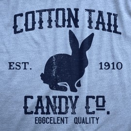 Mens Easter Bunny T-Shirt – Funny Cotton Tail Candy Co Graphic Tee – Vintage Chocolate Rabbit Print – Soft Cotton Easter Sunday Outfit