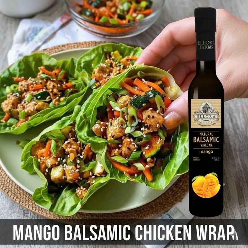Ellora Farms, Mango fruit Infused Greek Balsamic Vinegar, thick and