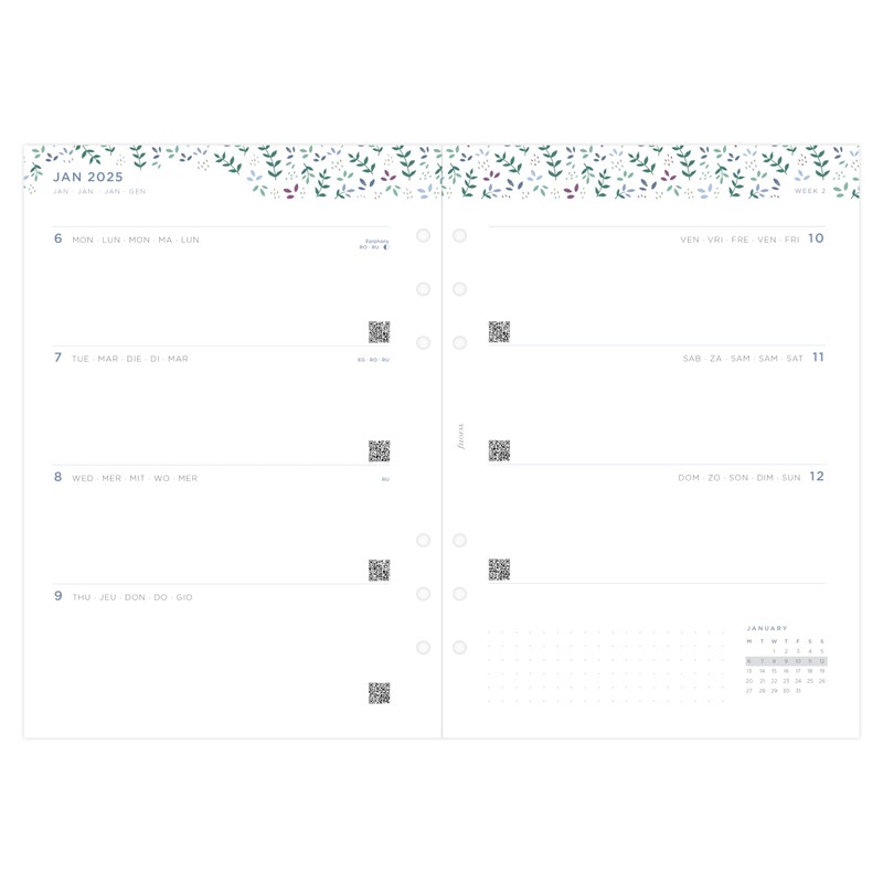 A5 Garden week on two pages 2025