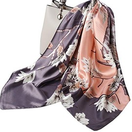 Ecroon Elegant Women's Silk Scarf, Headscarf, Business Silk Scarf, Bandana, Handkerchief - l