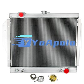 YoApoio Aluminum Radiator for 1979-1993 1991 Dodge D150 D250 D350 W150 W250 5.2L 5.9L V8, Full Performance Aluminium Radiators, Automotive Replacement Radiator