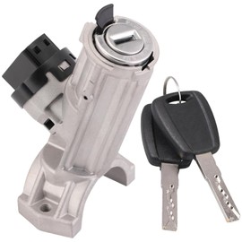Wjelet 1 Pcs Ignition Lock Switch Barrel with 2 Keys, Ignition Lock Barrel Starter Switch Replacement for Relay Ducato Boxer 2005-1348421080 1361031080 1608501280