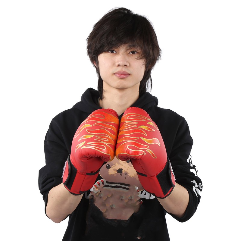 1Pair Universal Adult Boxing Glove PU Leather Sandbag Sanda Muay