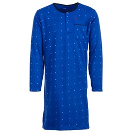 Henry Terre Men's Long-Sleeved Thermal Wave Design Chest Pocket Button Placket Size M-3XL, blue, L