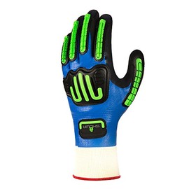 Showa Gloves SHO377IP-M No.377 Impact Protection Glove, Size: M, White/Blue/Black/Green