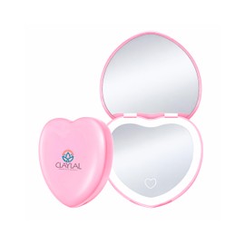 Claylal Professional Espejo de Bolsillo con Luz LED para Maquillaje