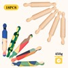 Lilanjumo 18 PCS Small Rolling Pin,Rolling Pin,Clay Rolling Pin,Small Wooden