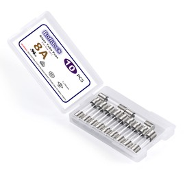 UL Listed F8AL125V Glass Fuse-Boffdock 8A 125V-10 PCS Fast Blow Fuses 0.2x0.78 Quick Blow Fuses for String Lights, Christmas Lights,Bubble Light Strand(F8A)