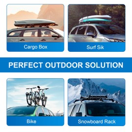 FengYu Heavy Duty 260lb Lockable Roof Rack Cross Bars Compatible with Ford Escape 2020 2021 2022 2023 2024, Aluminum Crossbar Cargo Bars Canoe Kayak Snowboard Rooftop Carrier Luggage