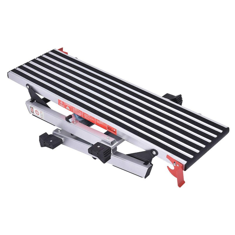 Giantex Aluminum Platform Non-Slip Folding Work Bench Drywall Stool Ladder