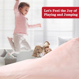 Jorbest Stuffed Animal Storage Bean Bag Chair for Kids and Adults, Luxury Velvet Stuffed Animal Bean Bag Storage, Cover Only(Sweet Pink 200 L/52 Gal)