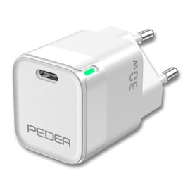 Pedea Mini Dual Fast Charger 30W PD GaN Type C White