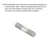 METALLIXITY 20pcs Stud Screws Double Threaded Rod Bolts M6 Screws