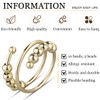 Anxiety Ring, Adjustable, Anxiety Ring, Open Rings, Rotating Beads, Decompression