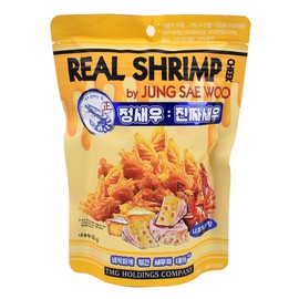 Real Crispy Shrimp Head Cheek Nacho Cheese Flavor by JUNG SAE WOO Real Shrimp Chips, Great for Beer Snack (60g 2.11 oz)