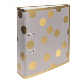 Interdruk Lever Arch File A4 75 mm - Metallic Design - Satin Gold Dots