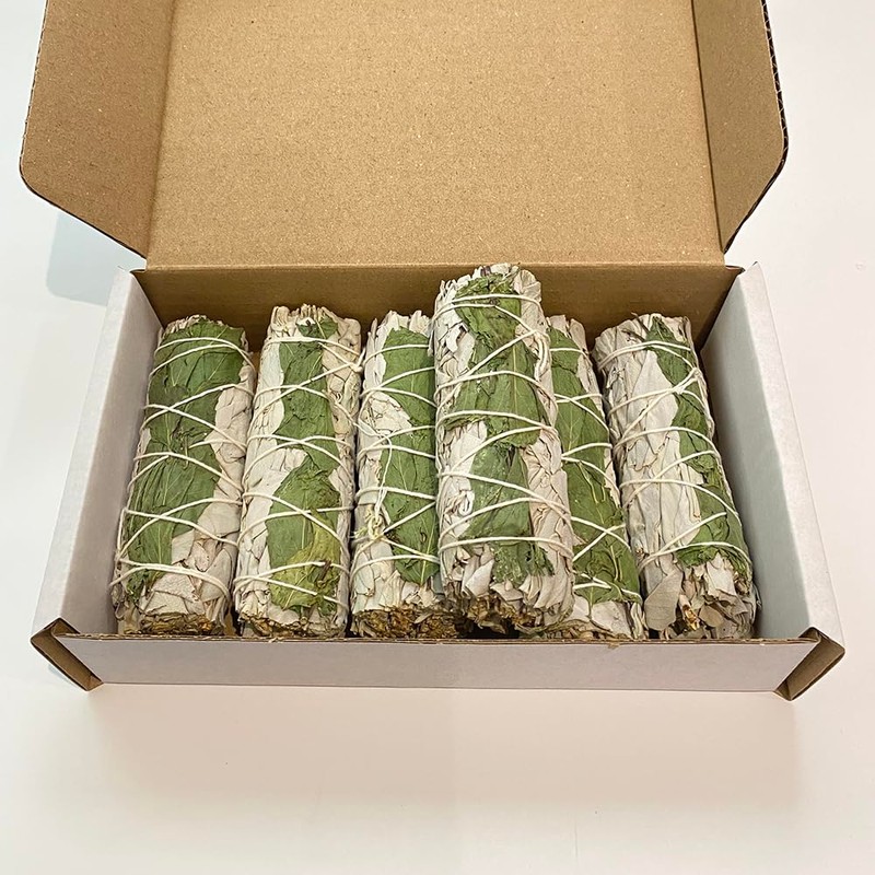Wholesale Smudge Sticks, White Sage and Peppermint 4", Pack of
