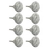 Infinity Decor Pack of 8 White Old Style Cast Iron