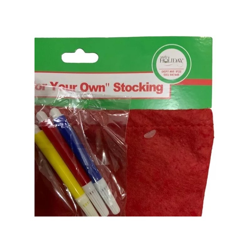 Simply Holiday Christmas Stocking Color Your Own Stocking Fabric Stocking