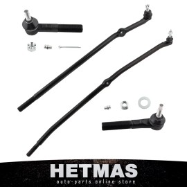 BOXI 4Pcs Front Tie Rod Links Kit For 03-08 Dodge Ram 2500 3500 4x4 8-Lugs Suspension