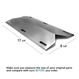 Hongso 17 3/4" Stainless Steel Plates, Grill Heat Shield for Jenn Air 720-0336 720-0061-LP 720-0061 720-0511 720-0099, Nexgrill 720-0061 720-0061-LP, Glen Canyon 720-0145 and Other Models