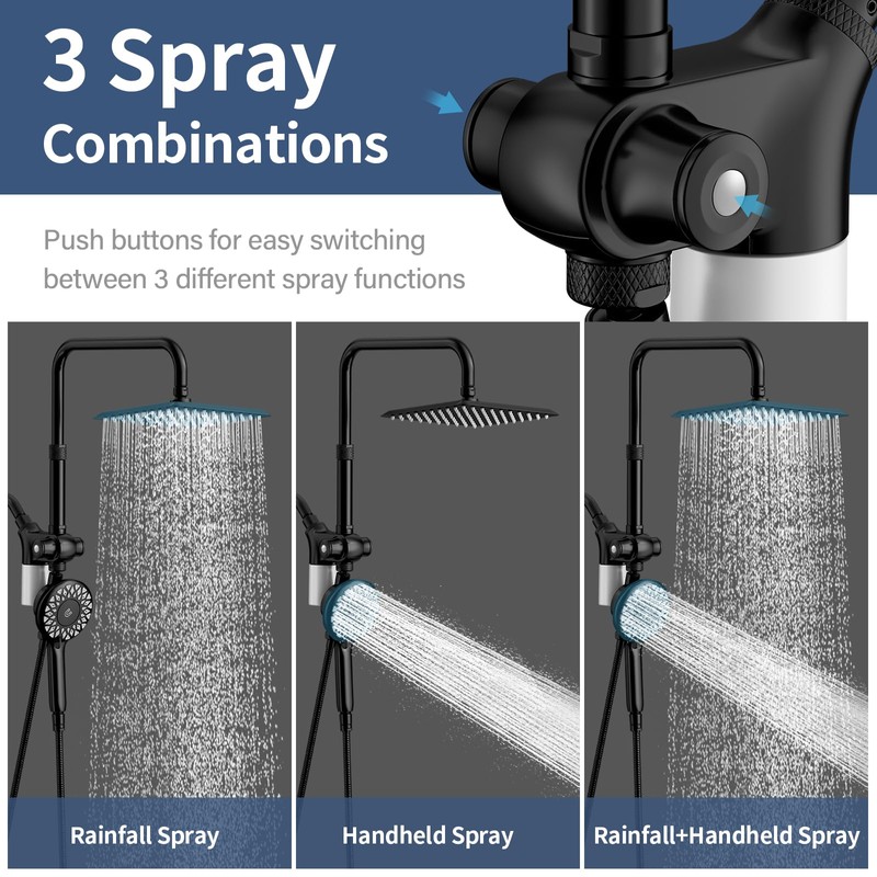 KAIYING Dual Shower Heads with Handheld Spray Combo, Magnetic Filtered