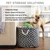 Bone Dry Pet Storage Collection Striped Paw Patch Bin, Black,