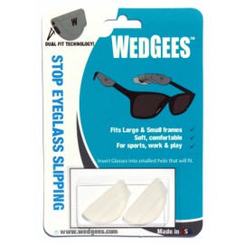 Wedgees Eyeglass Retainers and Eyewear Holders Dual fit Clear (2 packs)
