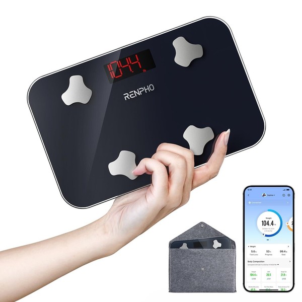 RENPHO Travel Scale for Body Weight, Mini Bathroom Scale for